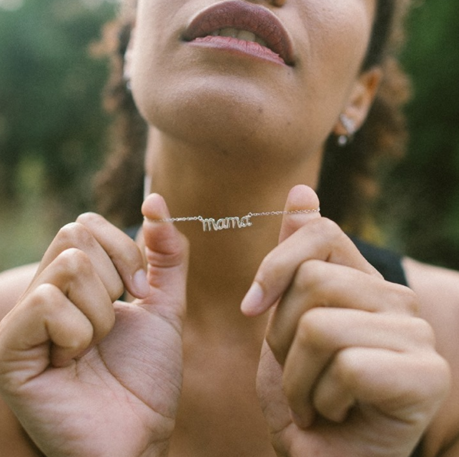 Mama Sterling Silver Necklace