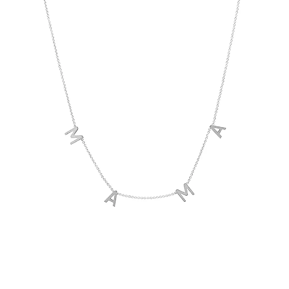 Mother's Day Mama Necklace (Silver)