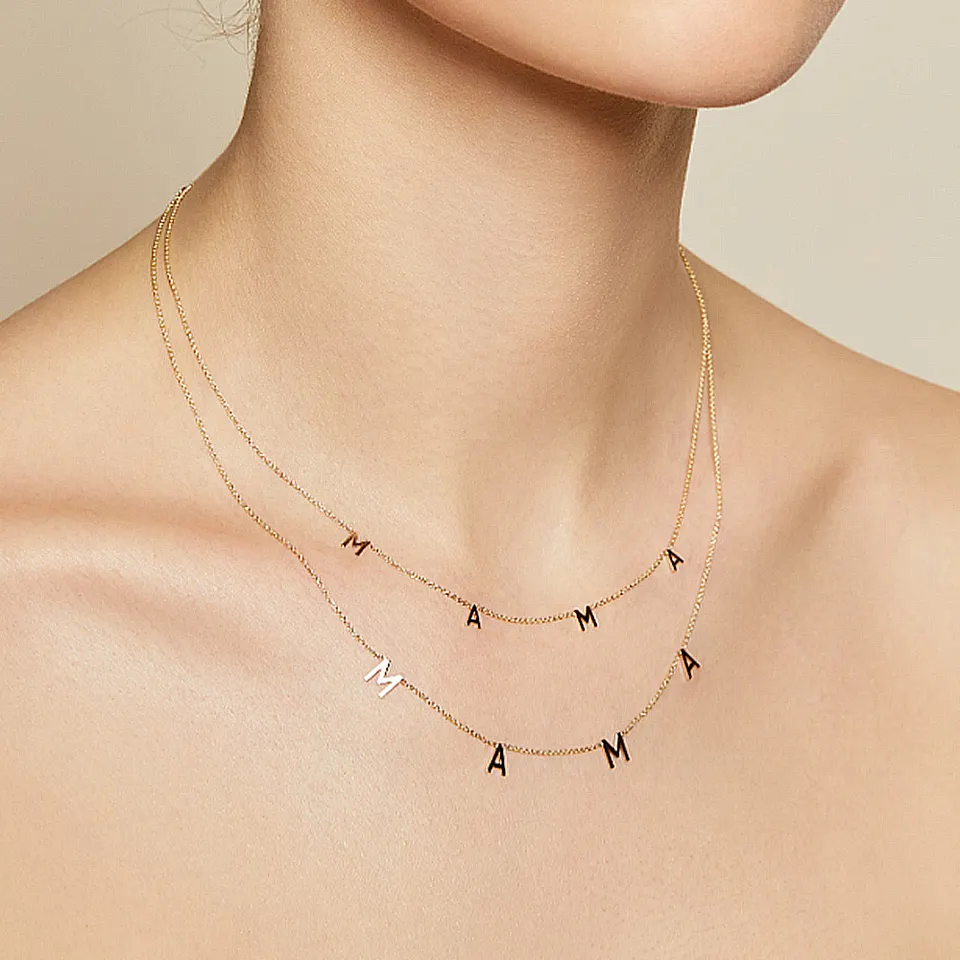Mother's Day Mama Necklace (Silver)