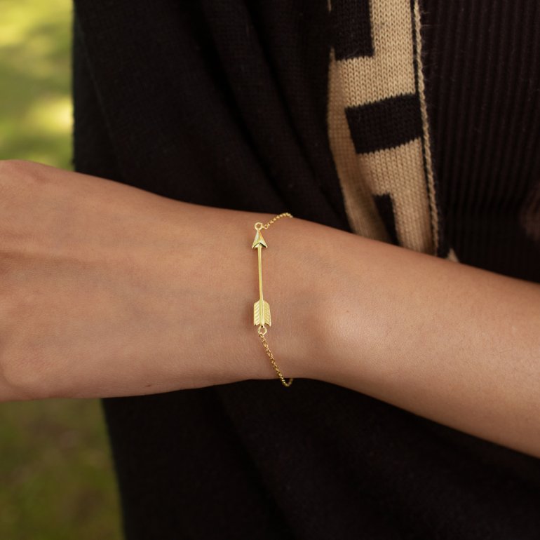 Sterling Silver Arrow Bracelet - Silver